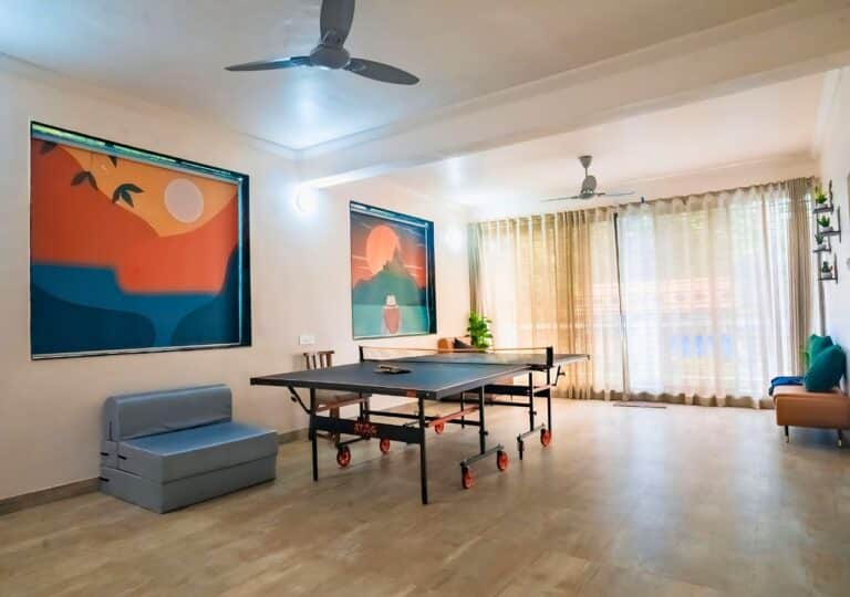 Vandana Villa, Alibag: Table tennis under the big sunset prints